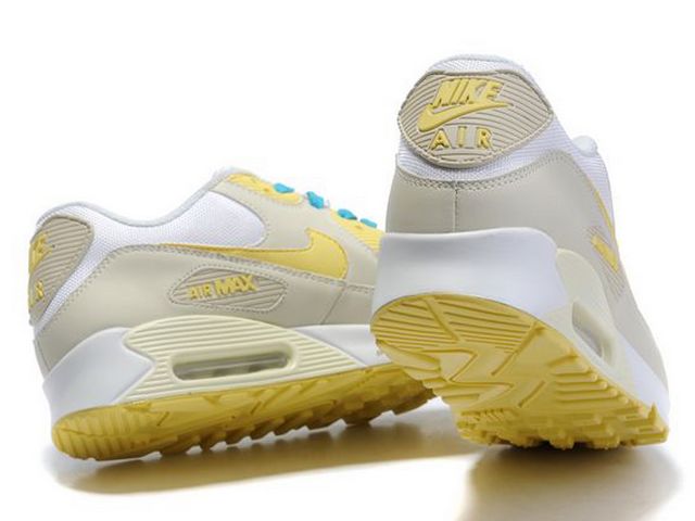 Nike Air Max Shoes Womens White/Blue/Yellow Online
